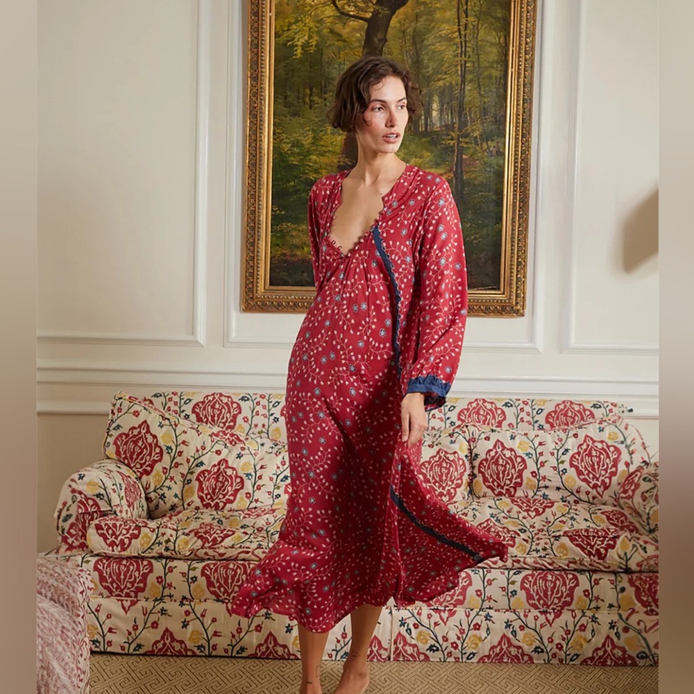 Natalie Martin Red and Blue Floral Dress
